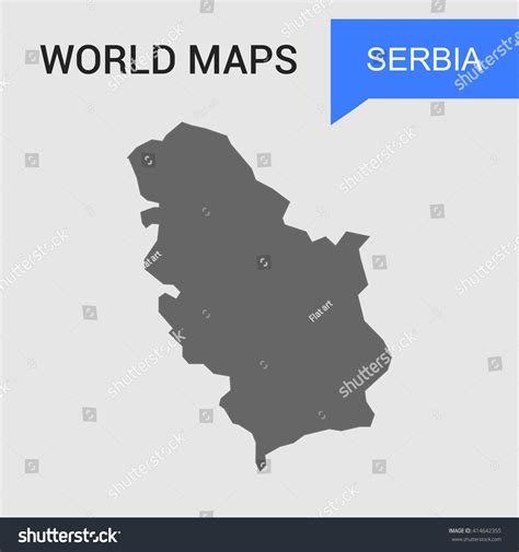 Serbia Map Vector Country Border Map: เวกเตอร์สต็อก (ปลอดค่าลิขสิทธิ์) 414642355 | Shutterstock