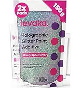 Silver Glitter for Paint [150g] – Holographic Glitter with 2 x Buffing ...