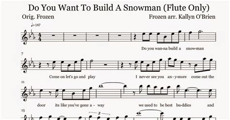 Flute Sheet Music: Do You Want To Build A Snowman - Sheet Music