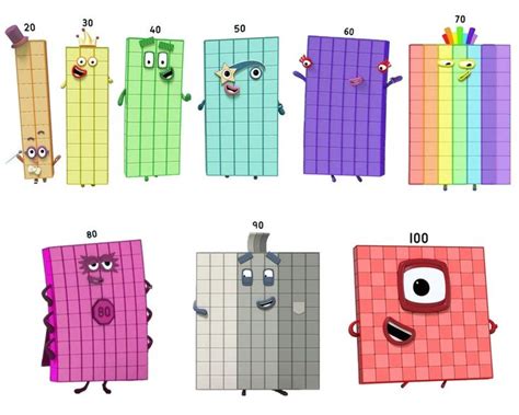 Numberblocks Pegatinas, Vinilo brillante, 8 x 5.5-in, Personajes 0 1,000,000, Blockzilla y Big ...