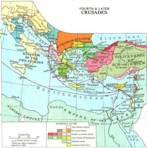 Map of The Fourth Crusade (1202) | Jewish Virtual Library