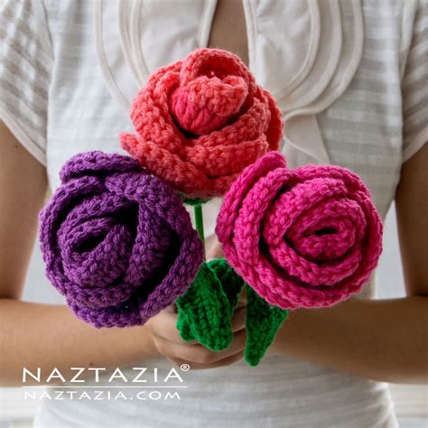 Crochet Rose Flower Bouquet - Naztazia