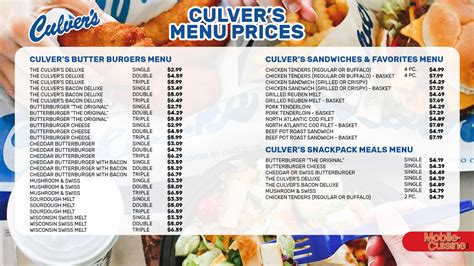 Updated Culver’s Menu Prices Including Meal Deals (2024)
