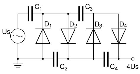 Voltage multiplier - Wikipedia | Circuit diagram, High voltage, Diagram