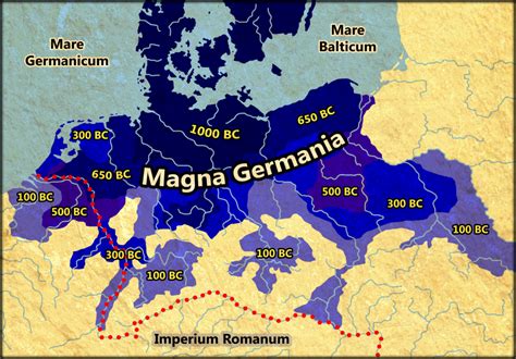 Germanic settlement 1000 BC - 100 BC by Arminius1871 on deviantART | Historical maps, European ...