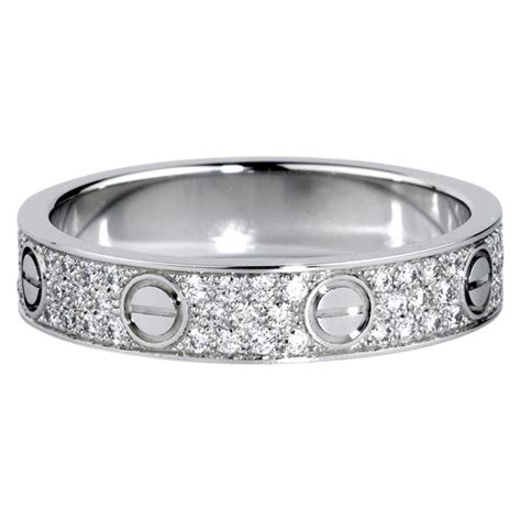 Cartier Love Wedding Band Diamond Pave