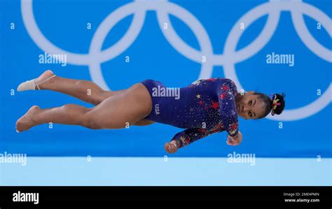 Jordan Chiles, of the United States, performs her floor exercise routine during the women's ...