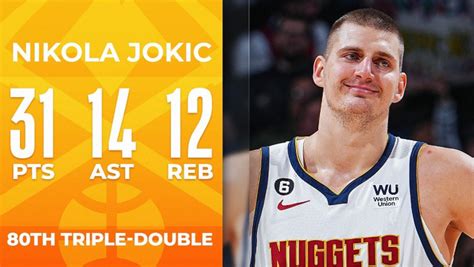 Nikola Jokic Records 80th CAREER TRIPLE-DOUBLE | December 10, 2022 ...