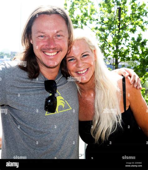 Swedish opera singer Malena Ernman with her husband Svante Thunberg ...