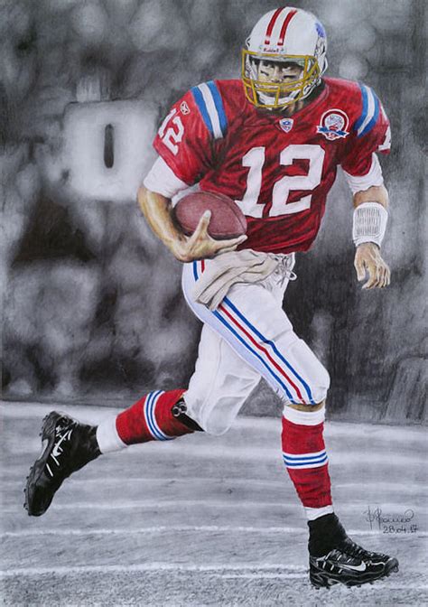 Tom Brady - New England Patriots Drawing by Romeo Bucur - Fine Art America