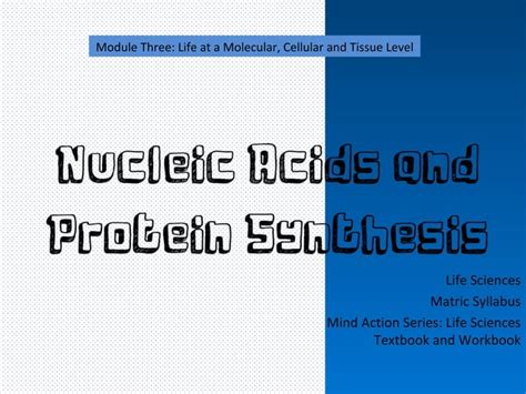 Nucleic acids and protein synthesis | PPT