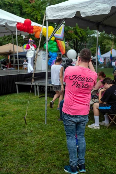 People Watch a Performer at Reading Pennsylvania Pride Festival ...