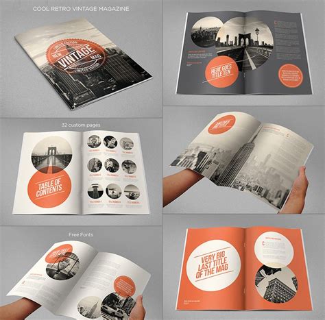 Cool Retro Vintage InDesign Magazine | Desain majalah, Retro, Desain