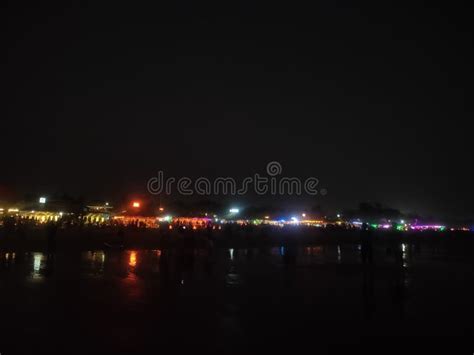 Nightlife at Baga Beach Goa Stock Photo - Image of dusk, light: 267610306