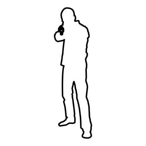 Man with gun silhouette criminal person concept 5160207 Vector Art at Vecteezy