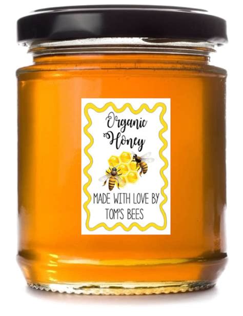 Honey Labels Honey Jar Labels Honeycomb Organic Honey Pure - Etsy