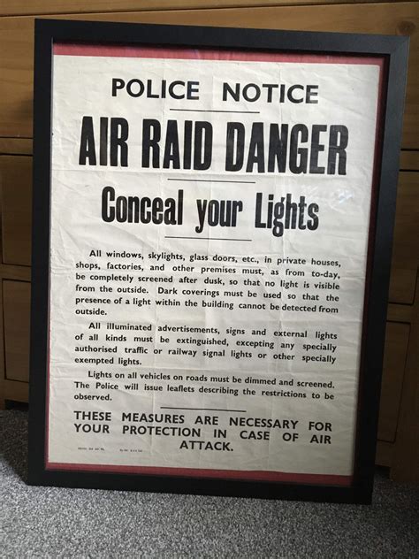 Air Raid Warning Poster