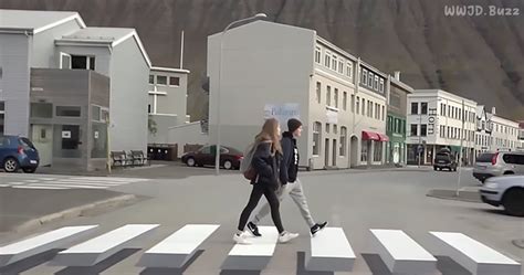 Small Town Paints Ingenious 3D Optical Illusion Crosswalk To Make Cars ...