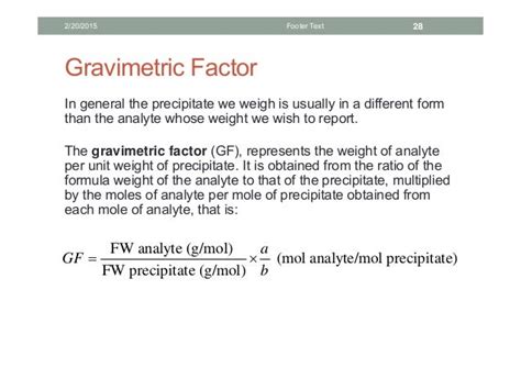 Gravimetric analysis