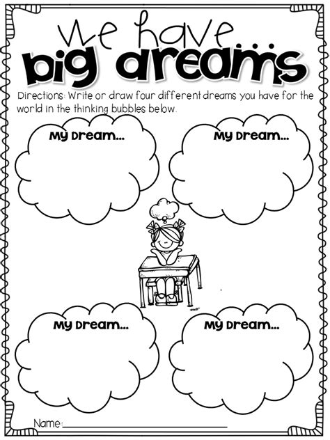 We Have BIG dream writing activity...wonderful MLK activity! | Martin ...