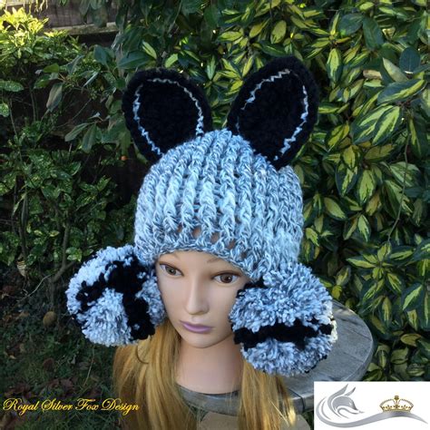 Crochet Pattern Silver Fox Beanie Hat Toddler Child and - Etsy