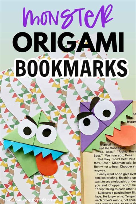 How to make a monster corner bookmark – Artofit