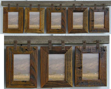 Barn Wood Rustic Collage Picture Frames For (5) 4" x 6" and (3) 4x6 ...