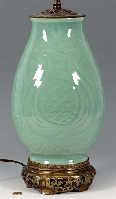 Lot 4010208: Chinese Celadon Lamp