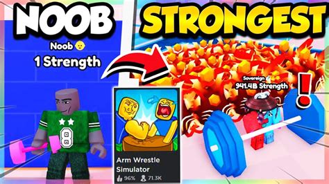 💪999b STRONGEST ARM💪 in ARM WRESTLE SIMULATOR!! (Roblox) - YouTube