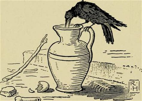 Aesop's Fable of the Crow and the Pitcher