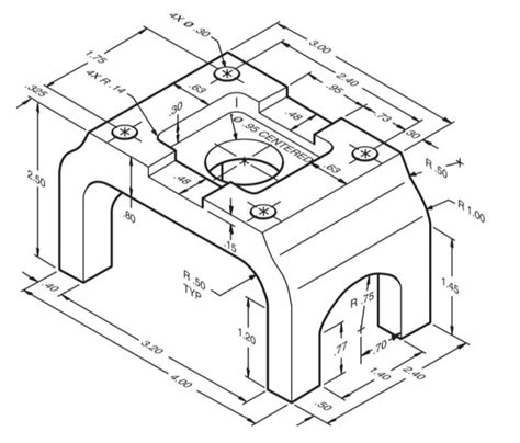 Solved 3D Drawing and Dimensioning Use AutoCAD to generate | Chegg.com