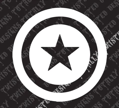 CAPTAIN AMERICA SHIELD car truck vinyl decal sticker marvel avengers ...