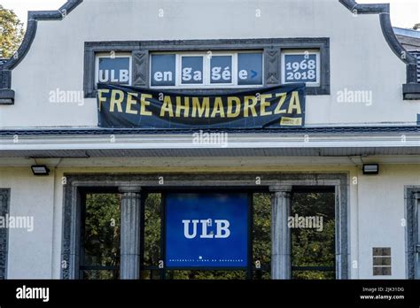 Banner asking to free the professor Ahmadreza Jalali | Banderole demandant la liberation du ...