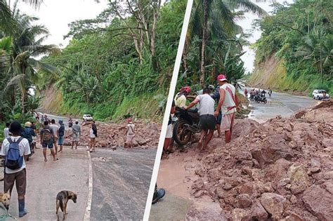 TINGNAN: Pagguho ng lupa sanhi ng pag-ulan, naitala sa Southern Leyte | ABS-CBN News