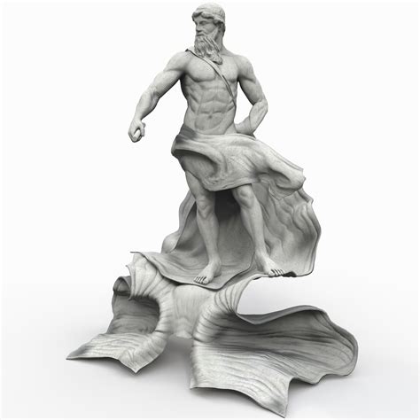 3d model oceanus statue