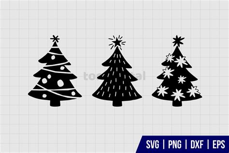 Christmas Tree Silhouette SVG - Gravectory