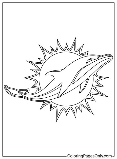 Miami Dolphins Logo Coloring Page - Free Printable Coloring Pages