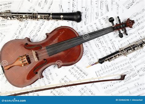 Classical Musical Instruments Notes Stock Photo - Image of oboe, group ...