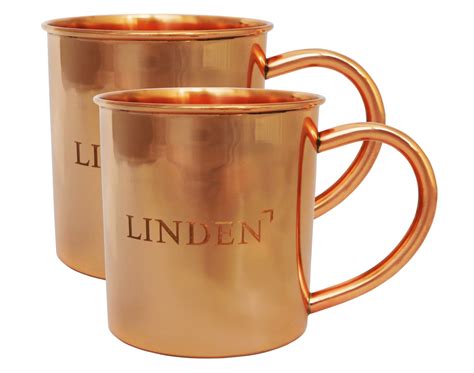 Set of 2 Personalized Copper Moscow Mule mugs engraved with