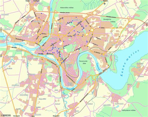 Mapas Detallados de Kaunas para Descargar Gratis e Imprimir