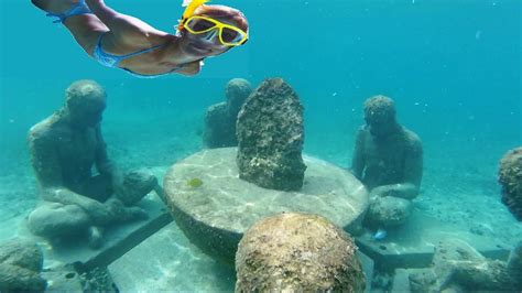 Snorkeling in Cancun Hotel Zone - Cancun Underwater Museum (MUSA) - YouTube