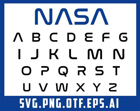 Space svg font Alien fontNasa font Nasa Svg Png Eps Otf - Etsy España