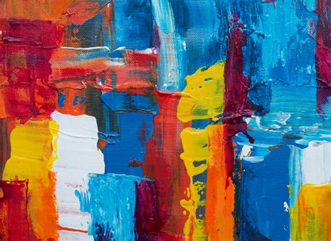 Blue, Red, And Yellow Abstract Painting · Free Stock Photo