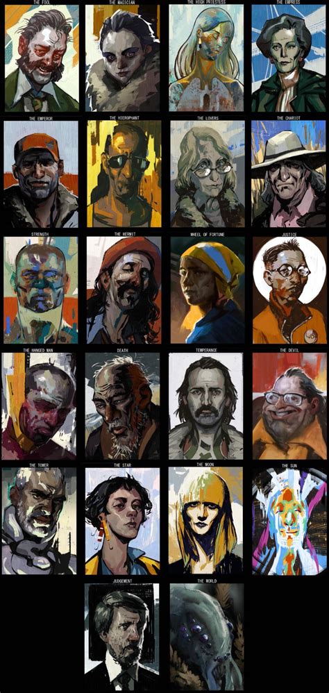 Disco Elysium Major Arcana tarot cards - Imgur | Art inspiration, Art reference, Character design