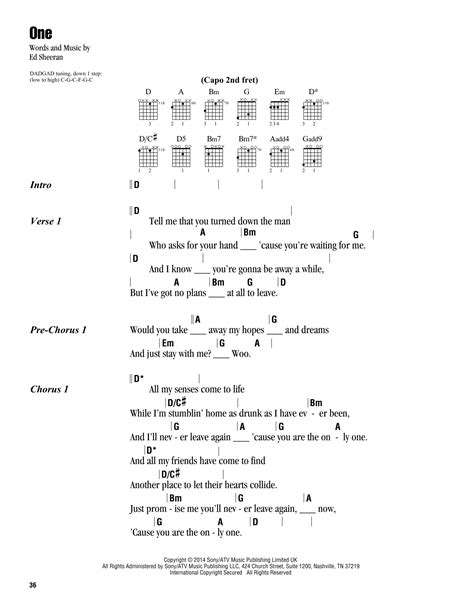 One by Ed Sheeran - Guitar Chords/Lyrics - Guitar Instructor