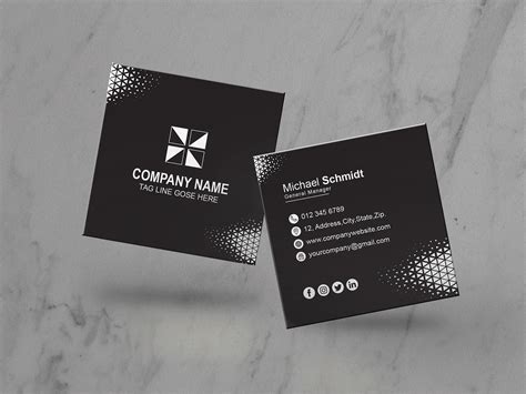 Square Business Card Design. by Sharmin akter on Dribbble