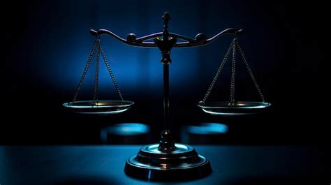 Premium Photo | Law concept scales of justice blue stone background ...