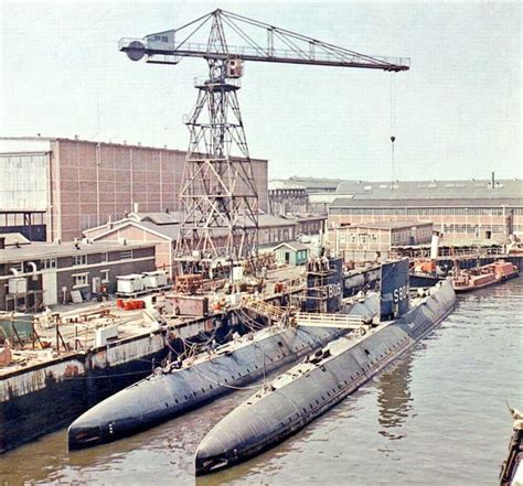 Royal Netherlands Navy submarines HNLMS Tonijn (S805) and HNLMS Potvis (S804), Dolfijn Class ...