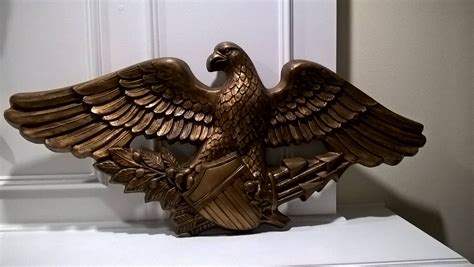 Large Vintage American Eagle Plaster Wall Plaque 32"X 15" by GeorgialArtsCrafts on Etsy | Wall ...