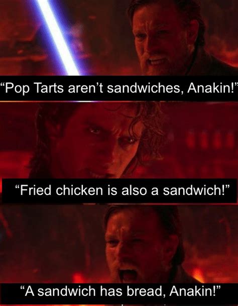 Anakin Vs. Obi-Wan | Is a Hot Dog a Sandwich? | Know Your Meme